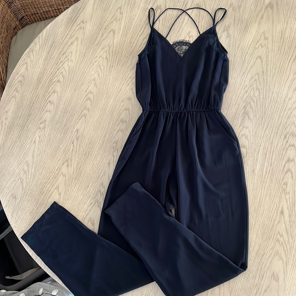 Navy Sugar Lips long jumpsuit size S